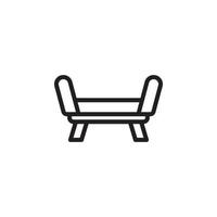 chair sofa icon vector for website, UI Essential, symbol, presentation