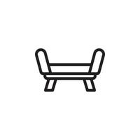 chair sofa icon vector for website, UI Essential, symbol, presentation