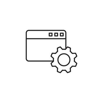 data setting gear vector for Icon Website, UI Essential, Symbol, Presentation