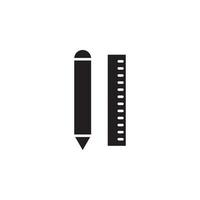 pencil and ruler icon vector for website, UI Essential, symbol, presentation