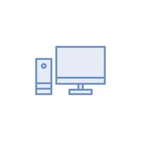 computer icon vector for website, UI Essential, symbol, presentation