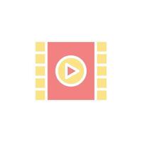 play video icon vector for website, UI Essential, symbol, presentation