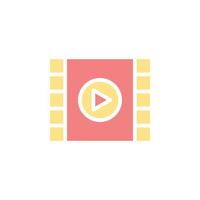 play video icon vector for website, UI Essential, symbol, presentation