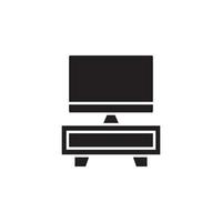 tv table icon vector for website, UI Essential, symbol, presentation