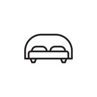 bed icon vector for website, UI Essential, symbol, presentation