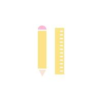 pencil and ruler icon vector for website, UI Essential, symbol, presentation
