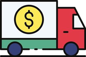 truck-with-money Illustration Vector