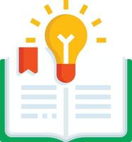 idea bulb learning knowledge education book idea vector