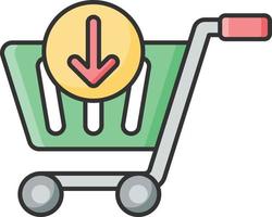 add to cart trolley shopping vector