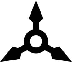 three pointed shuriken vector