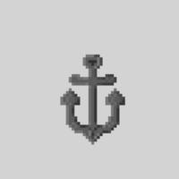 anchor in pixel art style vector