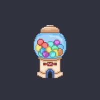 candy ball machine in pixel art style vector