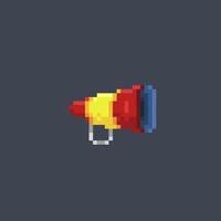 loudspeaker in pixel art style vector