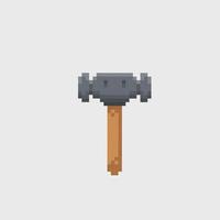hammer in pixel art style vector