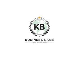 Alphabet Letter Kb Logo Icon, Initial Luxury KB Letter Logo Template vector