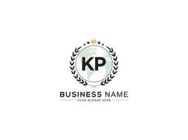 Alphabet Letter Kp Logo Icon, Initial Luxury KP Letter Logo Template vector