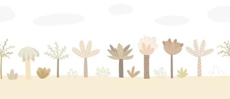 palm tree illustration, vector childish design