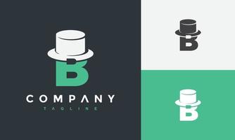 initial B hat logo vector