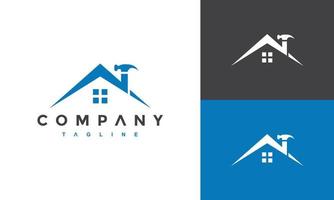 real estate hammer logo vector