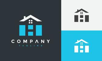 initial H home logo vector