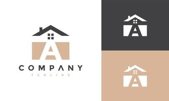 initial A home logo vector