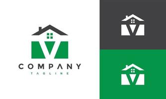 initial V home logo vector
