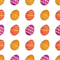 Seamless pattern with colorful Easter eggs. Vector illustration