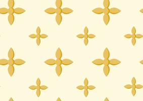 Thai traditional pattern in a flower shape seamless background and gift wrapping. vector