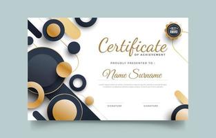 Modern Geometric and Lines Certificate Template vector