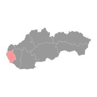 Bratislava map, region of Slovakia. Vector illustration.