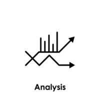 chart, data, arrow vector icon illustration