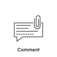 comment, clip vector icon illustration