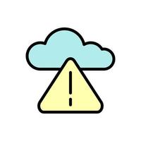 Cloud, sign, danger vector icon illustration