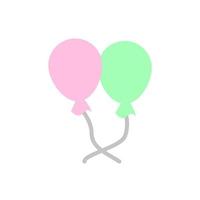 Balloon, air vector icon illustration