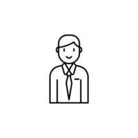 employee, user, worker vector icon illustration