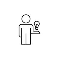 creative idea of an employee line vector icon illustration