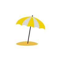 Beach umbrella flat vector icon illustration