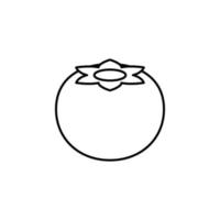 persimmon vector icon illustration