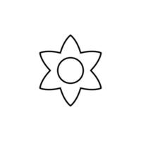 Flower sign vector icon illustration