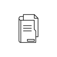 Workplace, file vector icon illustration