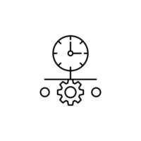 hora gestión, reloj, hora, hora vector icono ilustración