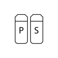 pepper and salt vector icon illustration