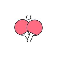 Ping pong vector icon illustration