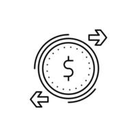 Dollar, finance, coin vector icon illustration