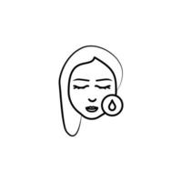 Woman, make-up, skin vector icon illustration