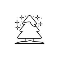 Spruce snow vector icon illustration