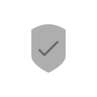 shield with a tick vector icon illustration