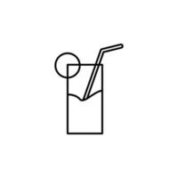 juice with straw vector icon illustration