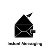 envelope, comment, instant messaging vector icon illustration