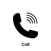 handset, signal, call vector icon illustration